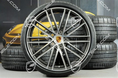 20" Turbo IV koła letnie komplet, felgi 8,5J x 20 ET57 + 10,5J x 20 ET47 + opony letnie 235/35 ZR20 + 265/35 ZR20, z czujnikami ciśnienia