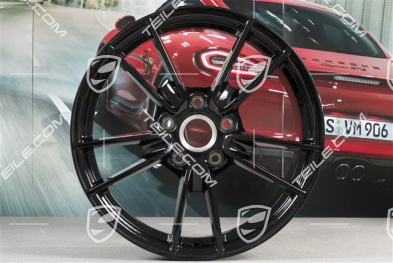 19+20" wheel rim set Carrera, rims: front 8,5J x 19 ET52 + rear 11J x 20 ET66, black high gloss