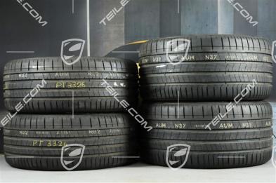 21" Koła letnie Panamera SportDesign, felgi 9,5J x 21 ET71 + 11,5J x 21 ET69 + NOWE opony letnie Pirelli 275/35 ZR21 + 315/30 ZR21, z czujnikami ciśnienia