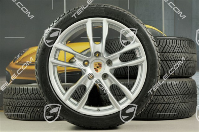 19" Winterräder Satz Boxster S, Felgen 8J x 19 ET57 + 9,5J x 19 ET45 + NEUE Michelin Pilot Alpin 4 Winterreifen 235/40 R19 + 265/40 R19, mit RDK-Sensoren