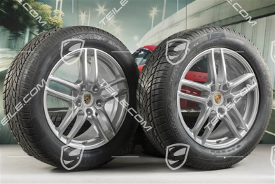 19-inch winter wheels set "Cayenne Turbo IV" facelift 2014->, alloy rims 8,5J x 19 ET59 + Dunlop winter tyres 265/50 R19, with TPM, DOT 15