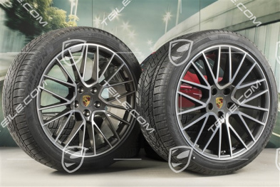 21" Cayenne RS Spyder Winterräder Satz, Felgen 9,5J x 21 ET46 + 11,0J x 21 ET58 + NEUE Pirelli Winterreifen 275/40 R21 + 305/35 R21, mit RDK-Sensoren