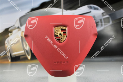 Airbag, 3-ramienny, skóra, czerwony "Carrera"
