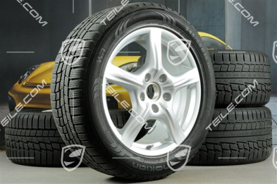 18-inch Panamera winter wheel set, 8J x 18 ET 59 + 9J x 18 ET 53 + NEW Nokian winter tyres 245/50 R18 + 275/45 R18, with TPMS