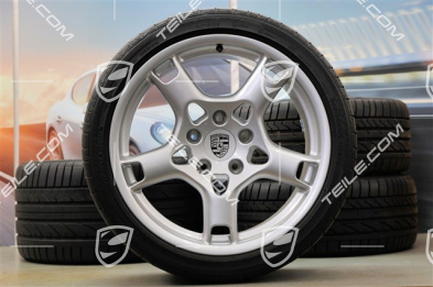 19-inch Carrera S summer wheel set, wheels 8J x 19 ET57 + 11J x 19 ET51 + tyres 235/35 ZR19 + 305/30 ZR19