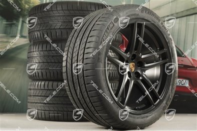 20-inch Turbo summer wheels set, rims 9J x 20 ET26 + 10J x 20 ET19 + NEW Michelin summer tyres 265/45 R20 + 295/40 R20, Black satin mat, with TPMS