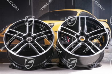 20" Felgensatz "Macan Turbo", 9J x 20 ET26 + 10J x 20 ET19, CMS, schwarz hochglanz