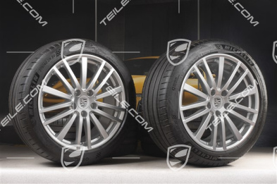 20" Koła letnie Panamera Design, felgi 9,5J x 20 ET71 + 11,5J x 20 ET68 + opony letnie Michelin 275/40 ZR20 + 315/35 ZR20, z czujnikami ciśnienia