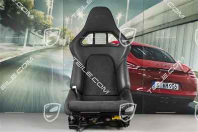 Sportschalensitz, klappbar, Heizung, Leder/Alcantara, GTS Schriftzug, Schwarz, L