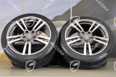 20" Turbo II Sommerräder Satz,  9,5J x 20 ET65 + 11J x 20 ET68 + NEUE Michelin Sommerreifen 255/40 ZR 20 + 295/35 ZR20, ohne RDK-Sensoren