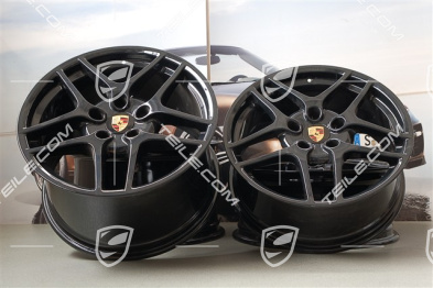 19" Felgensatz Carrera S II (Facelift), 8J x 19 ET57 + 11J x 19 ET67, schwarz