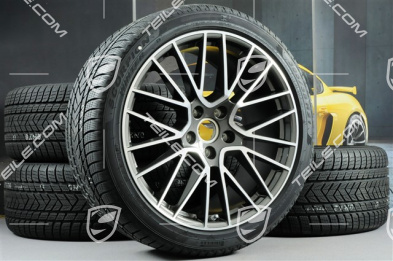 21" Cayenne RS Spyder Winterräder Satz, Felgen 9,5J x 21 ET46 + 11,0J x 21 ET58 + Pirelli Winterreifen 275/40 R21 + 305/35 R21, mit RDK-Sensoren